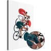 Artgeist Paveikslas - Cycling Race. Competitors on a Light Background - Illustration