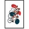 Artgeist Paveikslas - Cycling Race. Competitors on a Light Background - Illustration