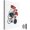 Artgeist Paveikslas - Cycling Race. Competitors on a Light Background - Illustration