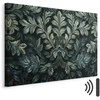 Artgeist Paveikslas - Dark Žalias Victorian Leaves: Botanical Carved Composition