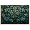 Artgeist Paveikslas - Dark Žalias Victorian Leaves: Botanical Carved Composition