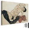 Artgeist Paveikslas - Egon Schiele – Liegender Akt mit gelbem Handtuch