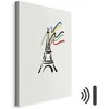 Artgeist Paveikslas - Eiffel Tower and Colorful Ribbons
