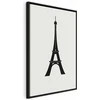 Artgeist Paveikslas - Eiffel Tower Simple Graphics in Juodas and Baltas