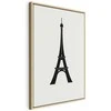 Artgeist Paveikslas - Eiffel Tower Simple Graphics in Juodas and Baltas