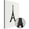 Artgeist Paveikslas - Eiffel Tower Simple Graphics in Juodas and Baltas