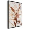 Artgeist Paveikslas - Elegance of a Flower (1-part) - Delicate Lily on Marble in Sepia