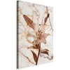 Artgeist Paveikslas - Elegance of a Flower (1-part) - Delicate Lily on Marble in Sepia