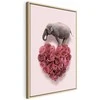 Artgeist Paveikslas - Elephant Lover (1-part) - Elephant Amid Rožinė Flowers