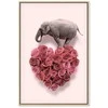 Artgeist Paveikslas - Elephant Lover (1-part) - Elephant Amid Rožinė Flowers