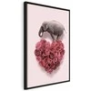 Artgeist Paveikslas - Elephant Lover (1-part) - Elephant Amid Rožinė Flowers