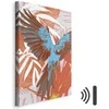 Artgeist Paveikslas - Exotic Wings - Parrot Among Abstract Leaf Patterns