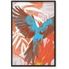 Artgeist Paveikslas - Exotic Wings - Parrot Among Abstract Leaf Patterns