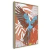 Artgeist Paveikslas - Exotic Wings - Parrot Among Abstract Leaf Patterns