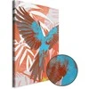 Artgeist Paveikslas - Exotic Wings - Parrot Among Abstract Leaf Patterns