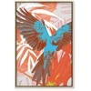 Artgeist Paveikslas - Exotic Wings - Parrot Among Abstract Leaf Patterns
