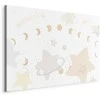 Artgeist Paveikslas - Fairy-Tale Galaxy - Phases of the Moon in Geltona Tones Among Stars in rusvai gelsvas and Ash Colors with Stardust