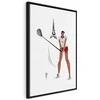 Artgeist Paveikslas - Female Golfer With the Eiffel Tower in the Background - Illustration