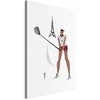 Artgeist Paveikslas - Female Golfer With the Eiffel Tower in the Background - Illustration
