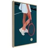 Artgeist Paveikslas - Female Tennis Player With a Raudona Racket on the Court - Graphics