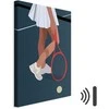 Artgeist Paveikslas - Female Tennis Player With a Raudona Racket on the Court - Graphics
