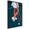 Artgeist Paveikslas - Female Tennis Player With a Raudona Racket on the Court - Graphics