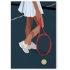 Artgeist Paveikslas - Female Tennis Player With a Raudona Racket on the Court - Graphics
