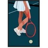 Artgeist Paveikslas - Female Tennis Player With a Raudona Racket on the Court - Graphics