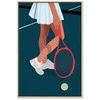 Artgeist Paveikslas - Female Tennis Player With a Raudona Racket on the Court - Graphics