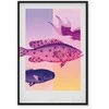 Artgeist Paveikslas - Fish in Pastels - Stylized Fish Against Gradient Shapes