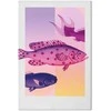 Artgeist Paveikslas - Fish in Pastels - Stylized Fish Against Gradient Shapes