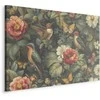 Artgeist Paveikslas - Flowers, birds and butterflies – vintage-style illustration