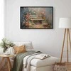 Artgeist Paveikslas - Flowery bench - impressionist painting full of flowers