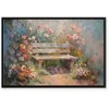 Artgeist Paveikslas - Flowery bench - impressionist painting full of flowers