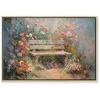 Artgeist Paveikslas - Flowery bench - impressionist painting full of flowers