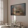 Artgeist Paveikslas - Flowery bench - impressionist painting full of flowers