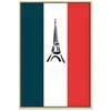 Artgeist Paveikslas - French Flag With Graphic Eiffel Tower