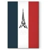 Artgeist Paveikslas - French Flag With Graphic Eiffel Tower