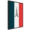 Artgeist Paveikslas - French Flag With Graphic Eiffel Tower