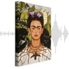 Artgeist Paveikslas - Frida Kahlo – Self-Portrait with Thorn Necklace and Hummingbird