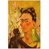 Artgeist Paveikslas - Frida Kahlo – Self-Portrait with Monkey and Parrot