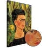 Artgeist Paveikslas - Frida Kahlo – Self-Portrait with Bonito
