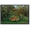 Artgeist Paveikslas - Henri Rousseau – Le Lion ayant faim se jette sur l'Antilope