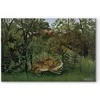 Artgeist Paveikslas - Henri Rousseau – Le Lion ayant faim se jette sur l'Antilope