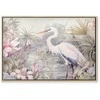 Artgeist Paveikslas - Heron wading in a pond - illustration in bright colours