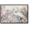 Artgeist Paveikslas - Heron wading in a pond - illustration in bright colours