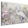 Artgeist Paveikslas - Heron wading in a pond - illustration in bright colours