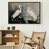 Artgeist Paveikslas - Herons and cherry blossoms - oriental-style illustration depicting birds