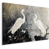 Artgeist Paveikslas - Herons and cherry blossoms - oriental-style illustration depicting birds