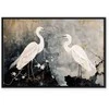 Artgeist Paveikslas - Herons and cherry blossoms - oriental-style illustration depicting birds